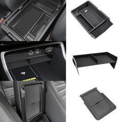 Neepiar front view of center console organizer showing neat installed look and improved storage