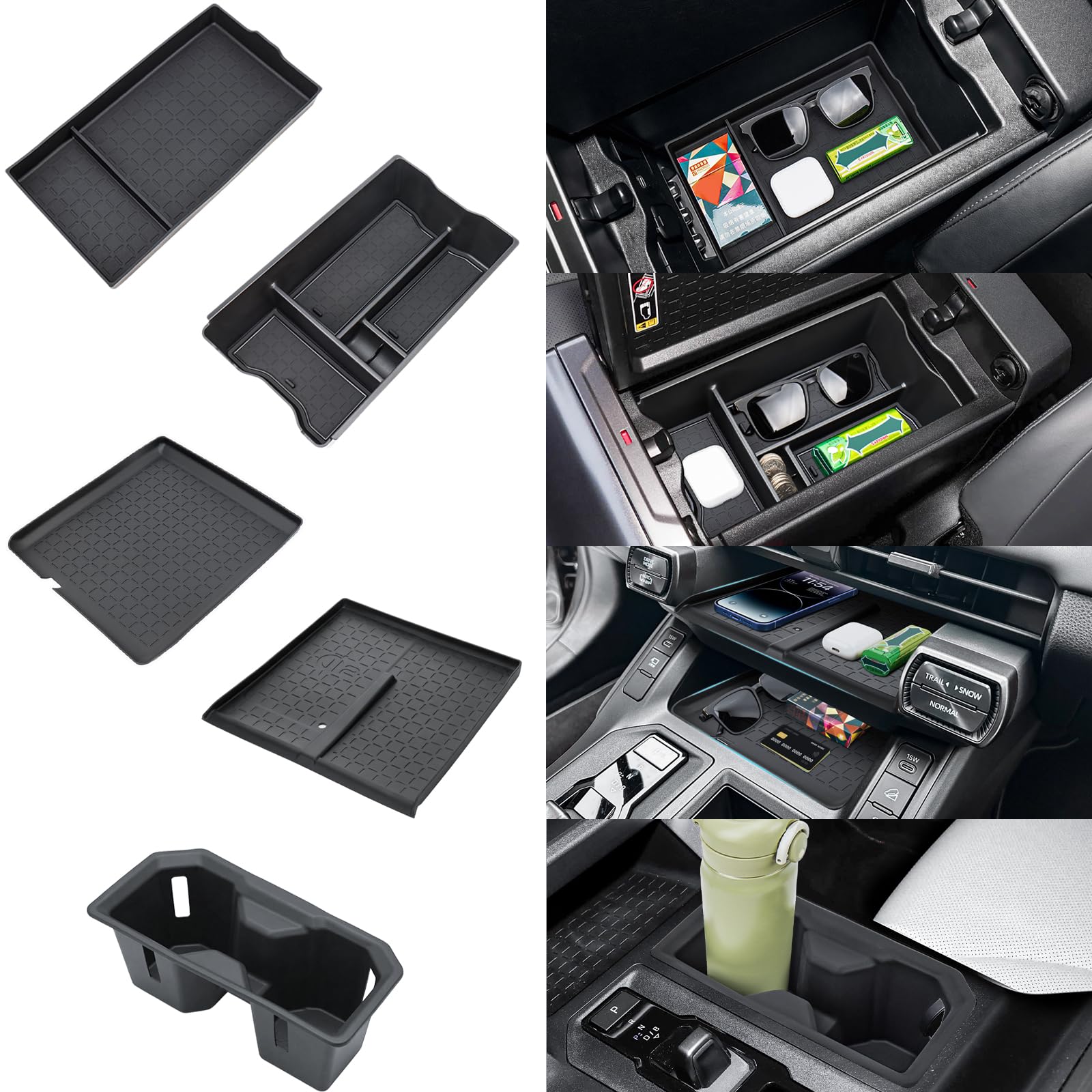 Neepiar front packaging showing the full 5PCS console set and neat storage
