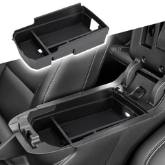Neepiar front view of console organizer showing neat fit and quick access for Terrain