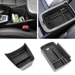 Neepiar front view of console organizer showing tidy storage benefit