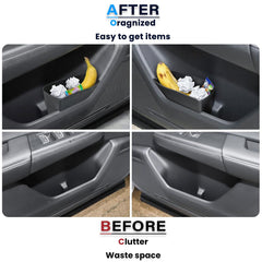 Neepiar installed on driver side door providing spill and clutter control