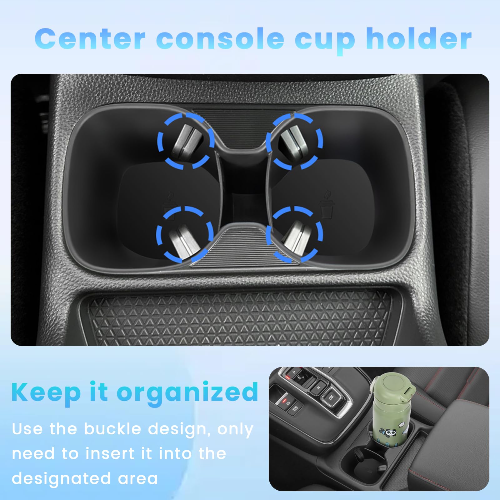 Neepiar lifestyle shot of tidy CR-V console showing reduced clutter and noise