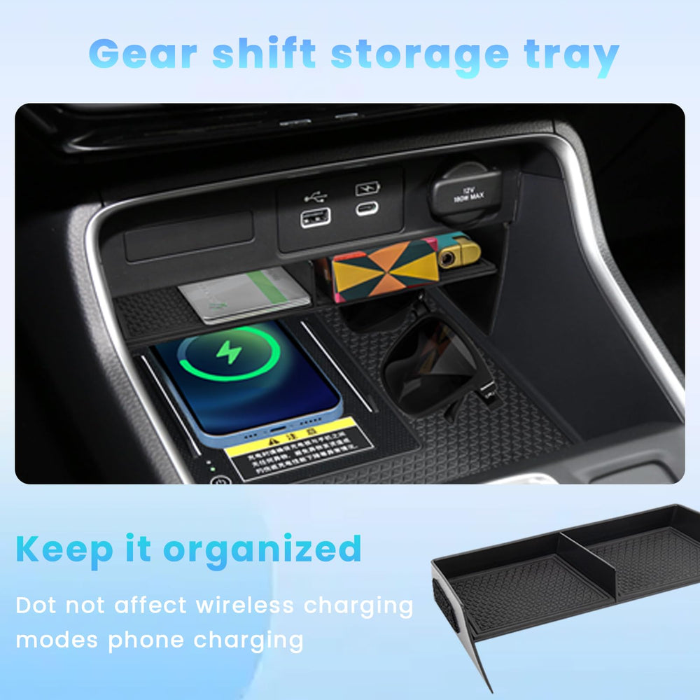 Neepiar side profile of insert in console showing precise, flush fit advantage