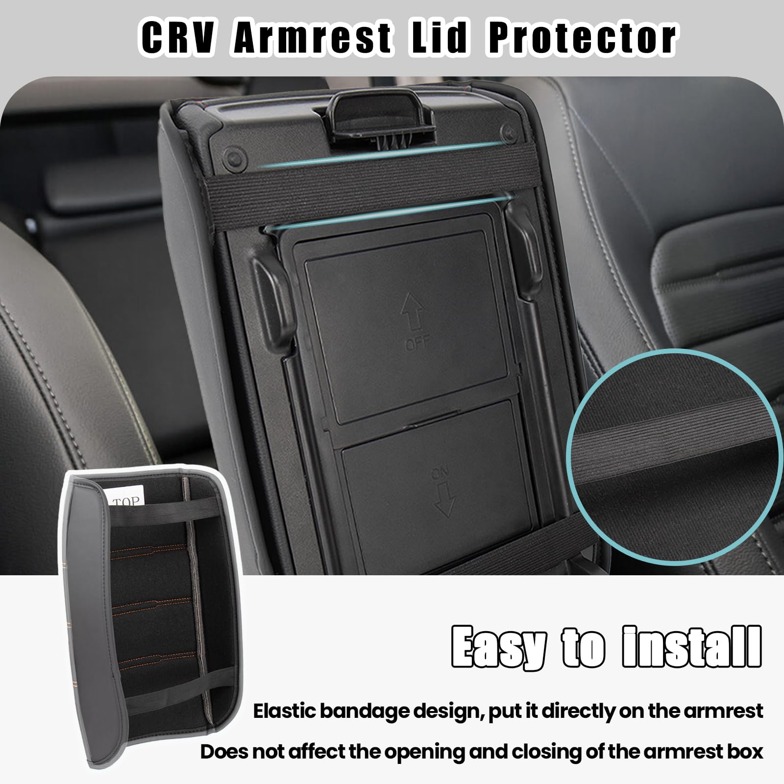 Neepiar armrest cover beside hand showing scale and coverage