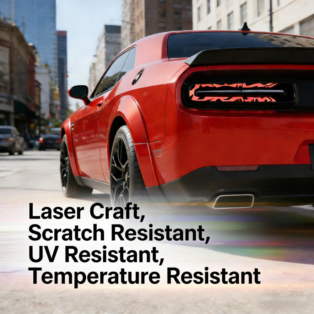 NeespoC comparison image showing stock versus tinted taillight aesthetic upgrade