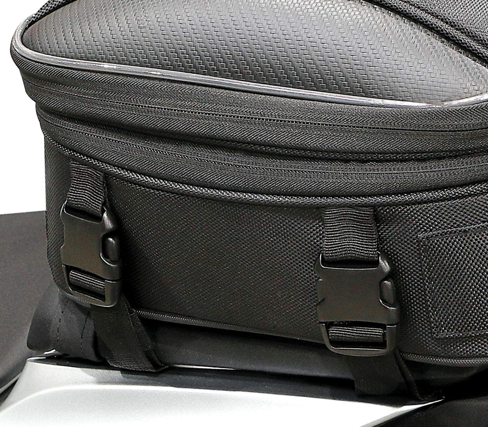 Nelson-Rigg interior mesh organizer keeping small items neatly stowed