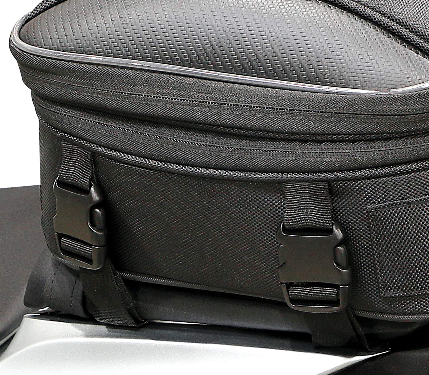 Nelson-Rigg lockable zippers and rubber pulls boosting security