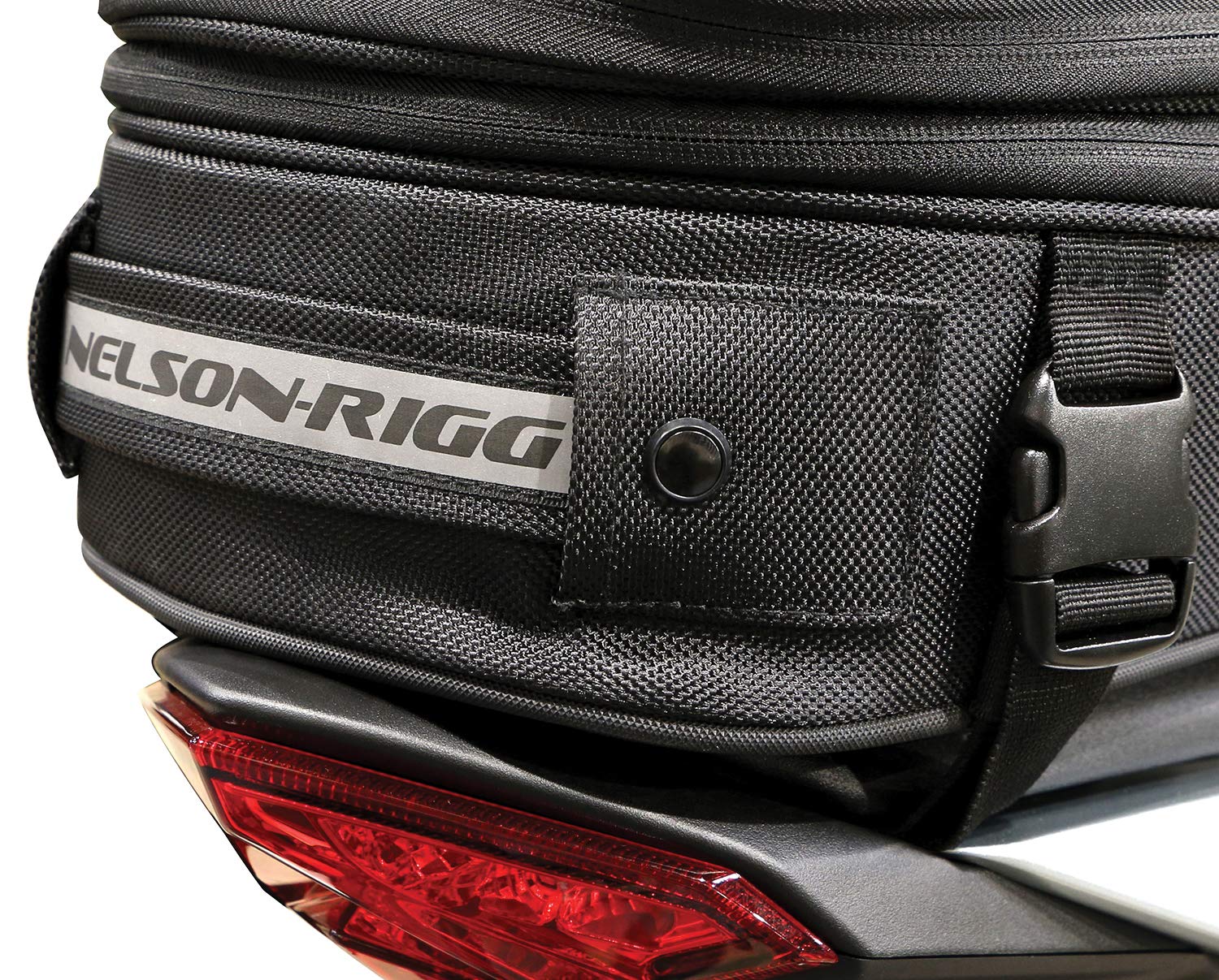Nelson-Rigg flush reflective handle and piping for visibility