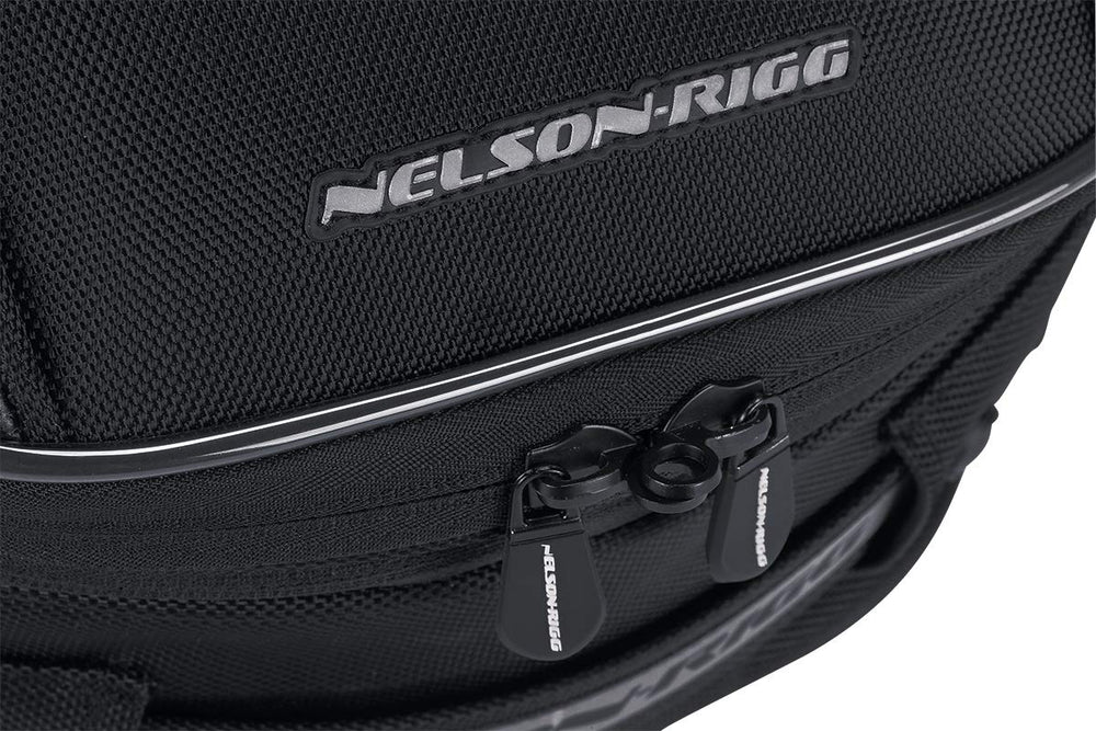 Nelson-Rigg included shoulder strap for off-bike convenience