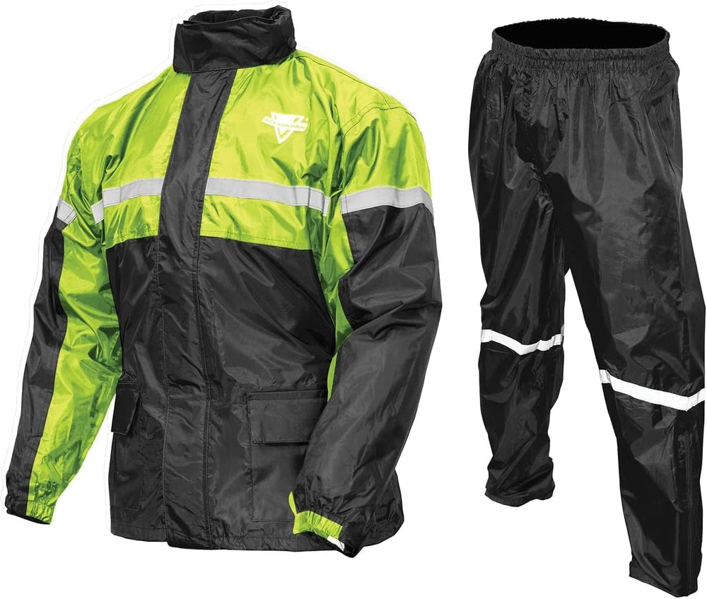 Nelson-Rigg back view highlighting reflective striping to improve night visibility