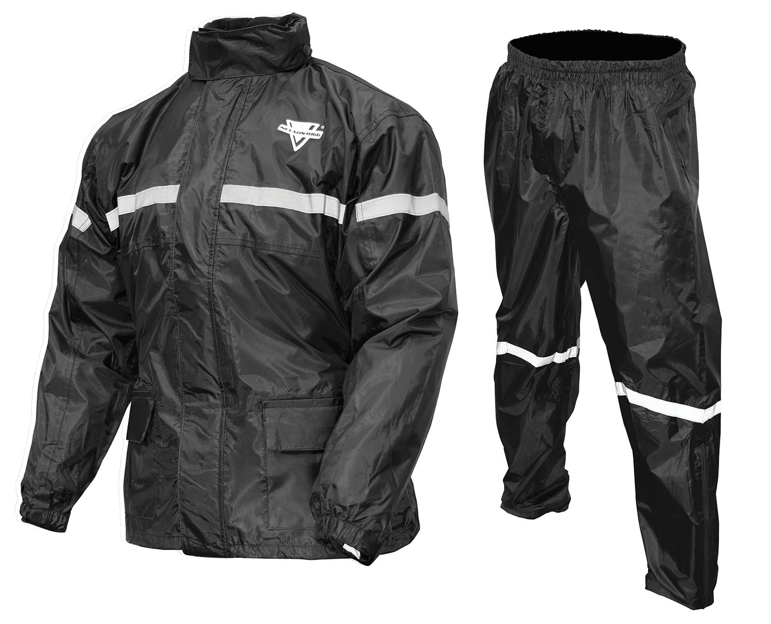Nelson-Rigg front view of rain suit showing full waterproof protection