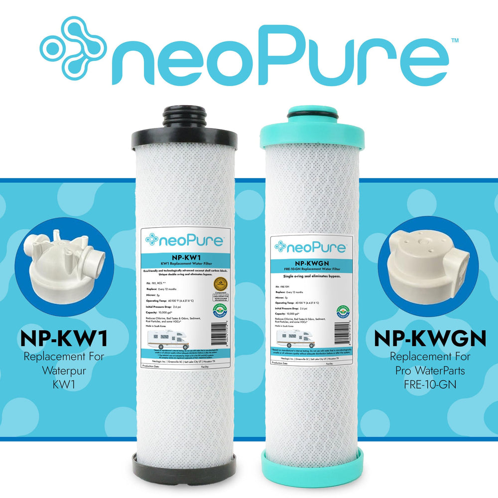 Neo-Pure NP-KW1 cutaway view revealing thick carbon media for longer life