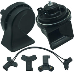 NEOGET front view of dual-tone horn kit shows robust construction and audible upgrade