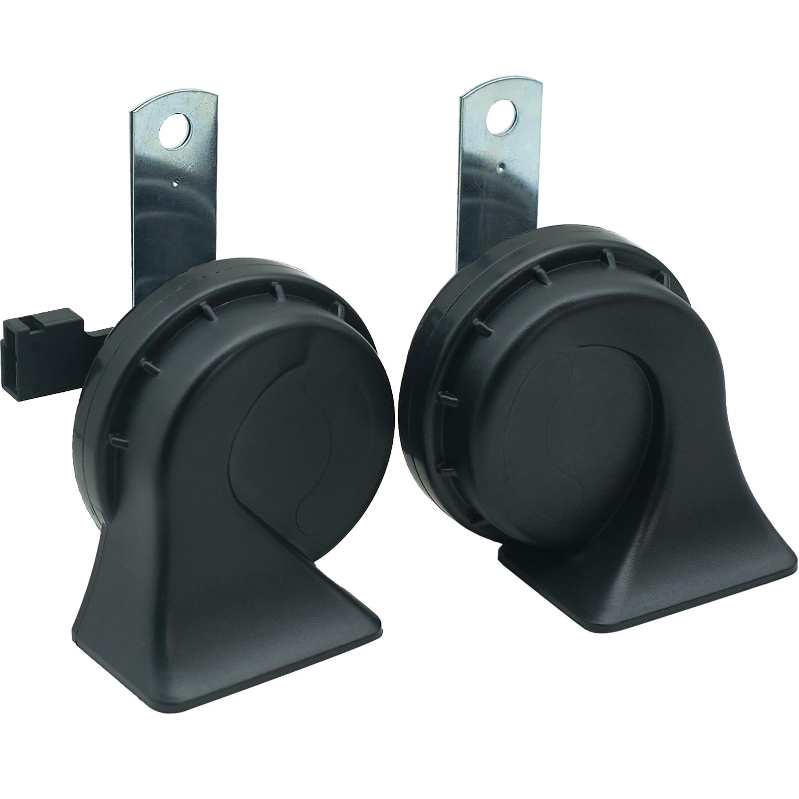 NEOGET front view of dual-tone horn kit showing durable metal finish and easy fit