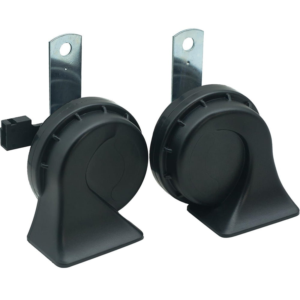 NEOGET front view of dual-tone horn kit showing durable metal finish and easy fit