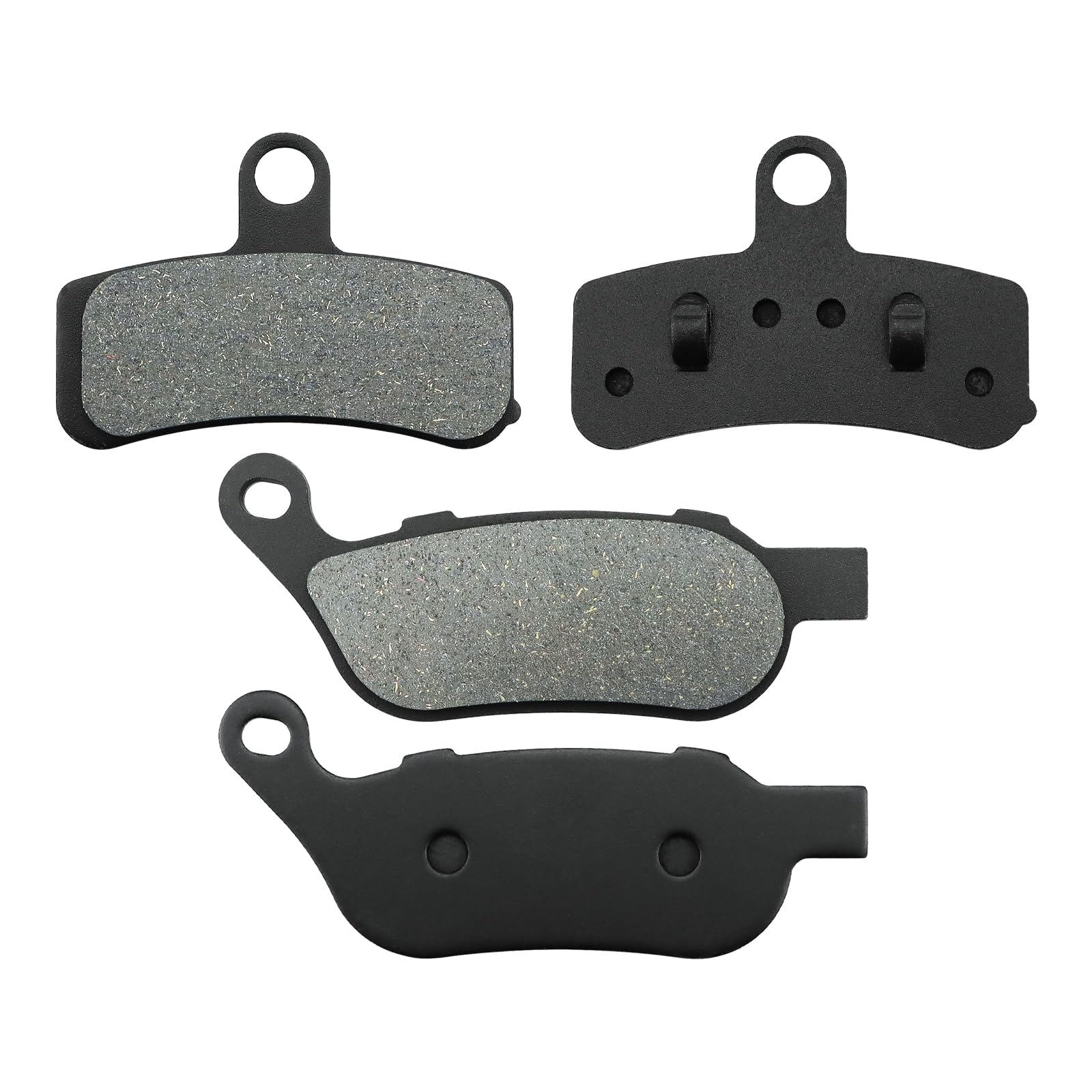 Neomech front and rear brake pads in packaging showing fitment and benefit
