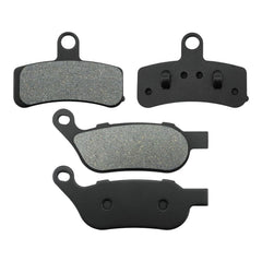 Neomech front and rear brake pads in packaging showing fitment and benefit