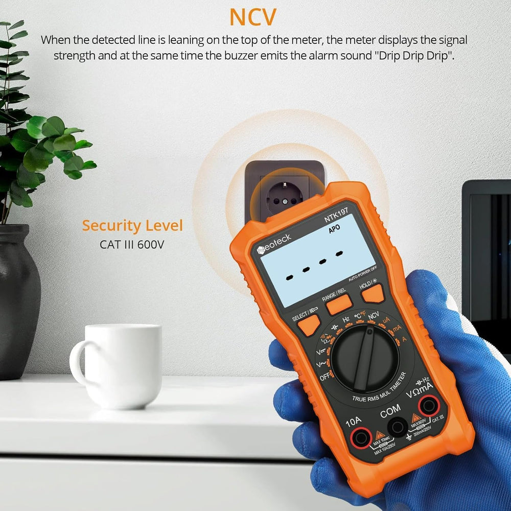 Neoteck detecting live wire with NCV function for safer checks benefit