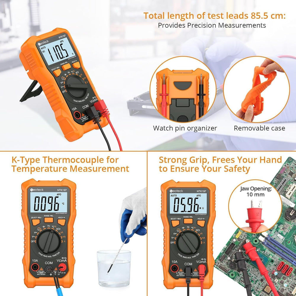 Neoteck temperature probe tip close-up for accurate thermal readings benefit