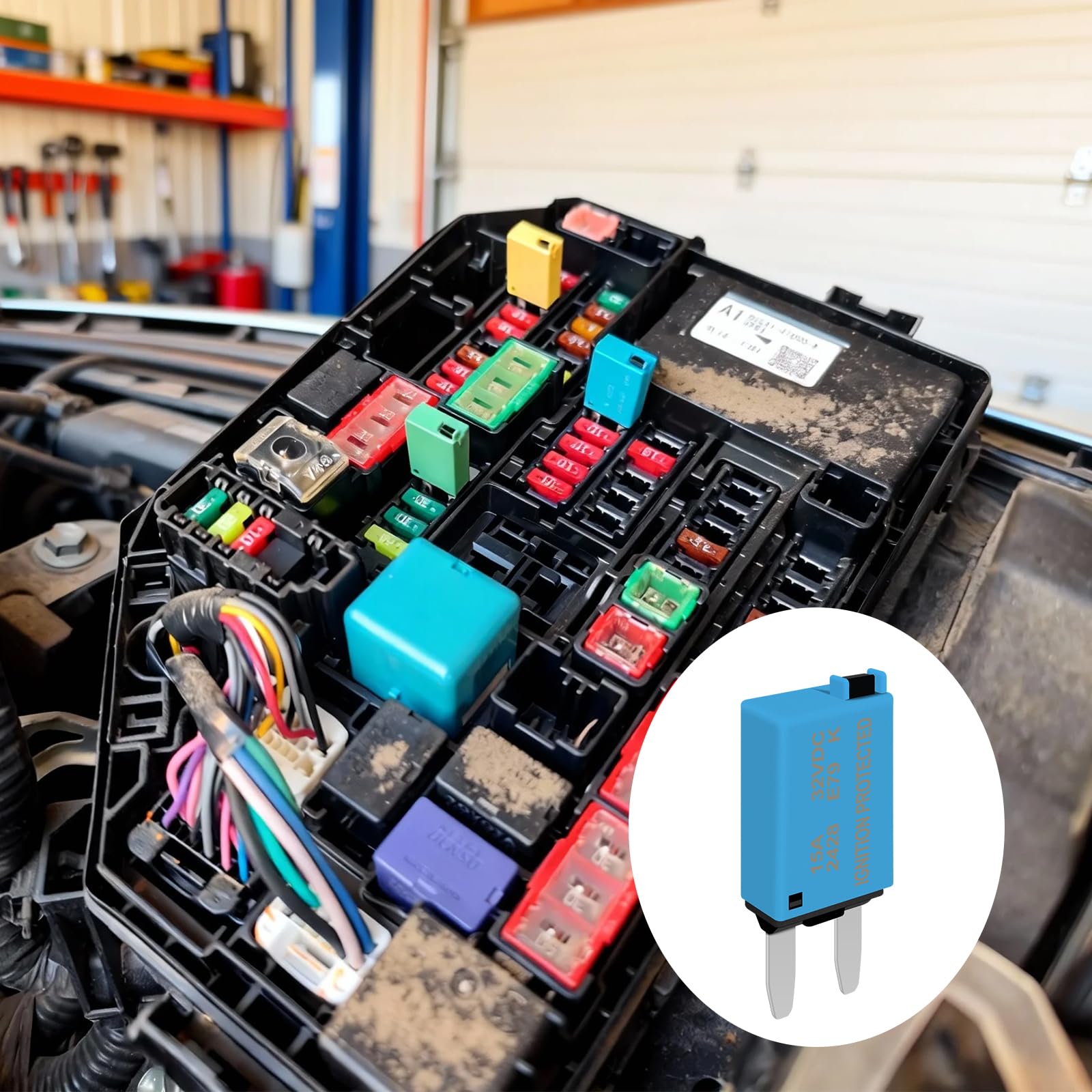 Nerites fuses in a truck dashboard circuit offering reliable accessory protection