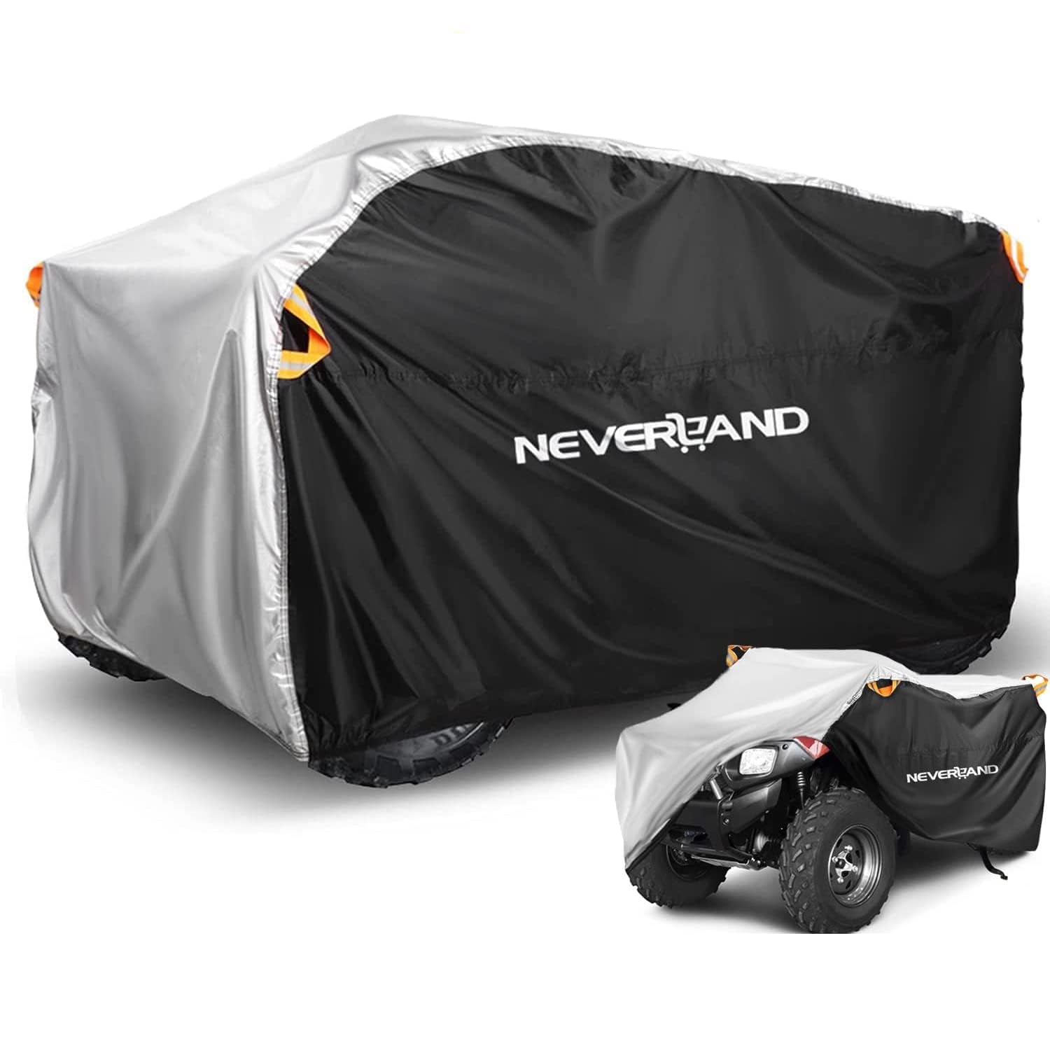 NEVERLAND front view of cover on quad showing full protection benefit