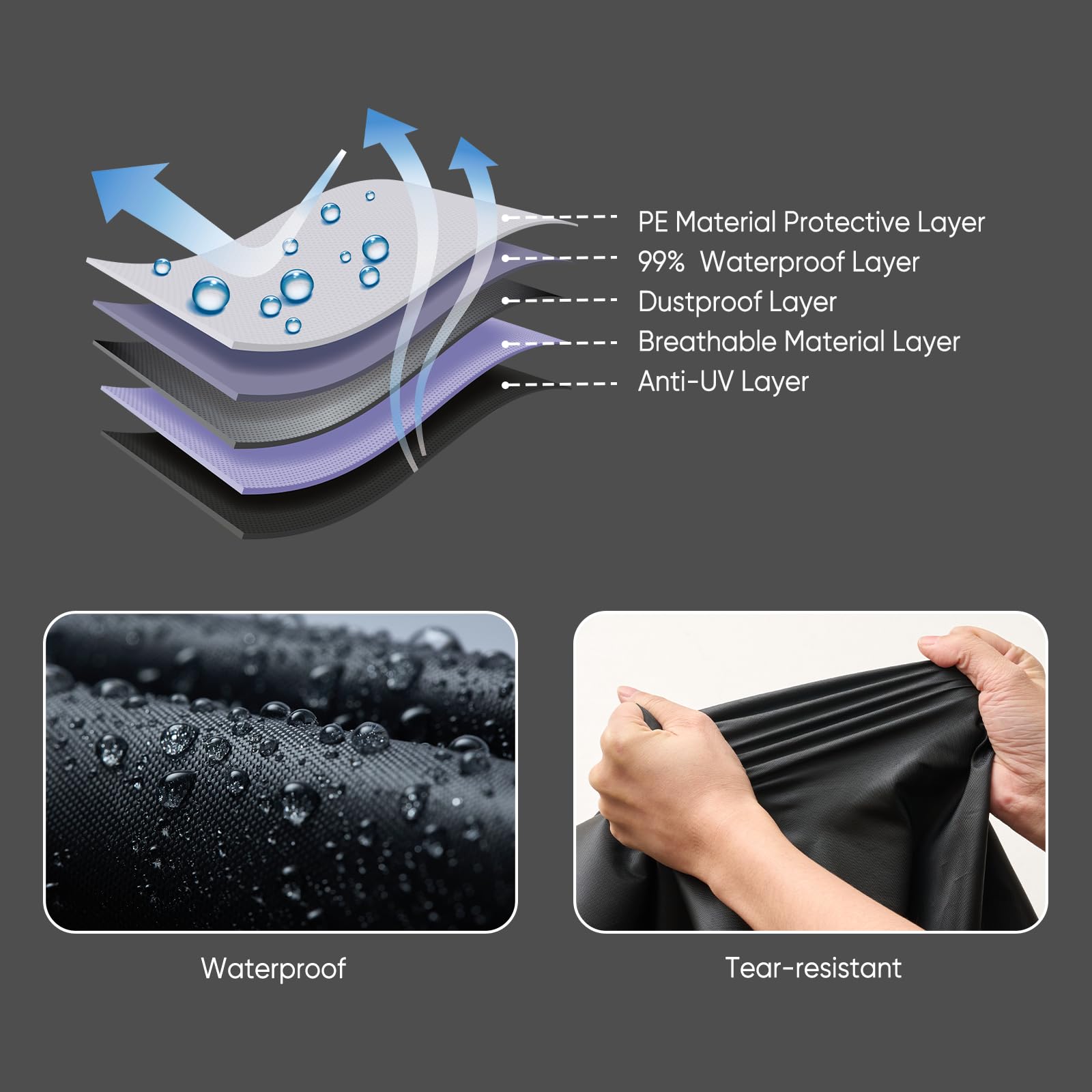 NEVERLAND cover installed on a sedan outdoors protecting from weather