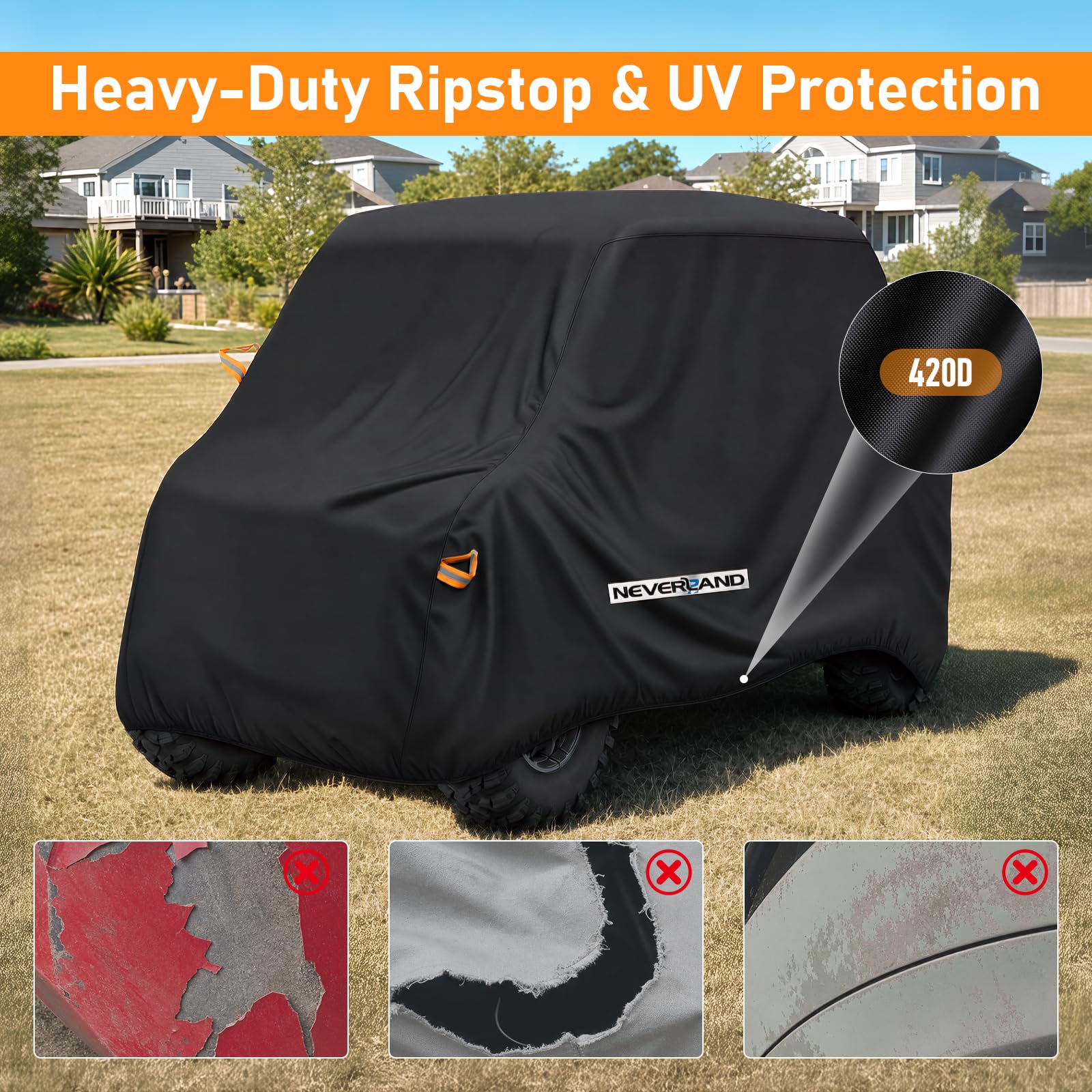 NEVERLAND buckles and straps for secure windproof attachment