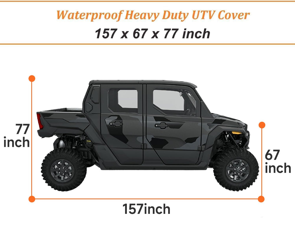 NEVERLAND installed on a 4‑6 seater UTV showing complete exterior protection
