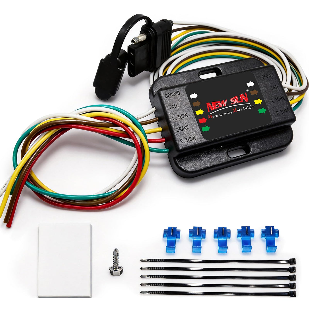 NEW SUN front connector showing plug and benefits of reliable connection