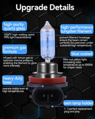 NEWBROWN H11 installed in a car headlight showing improved visibility