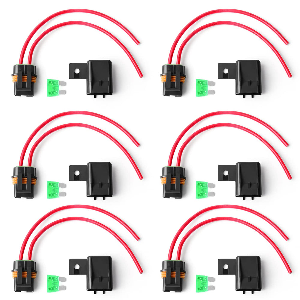 Newdeli front packaging showing six waterproof inline fuse holders for durable protection