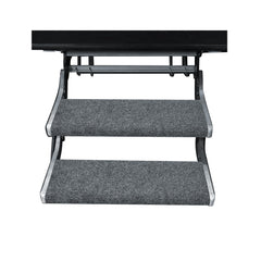 NEWFOM front view of packaged RV step covers showing set of two and labels, adds protection