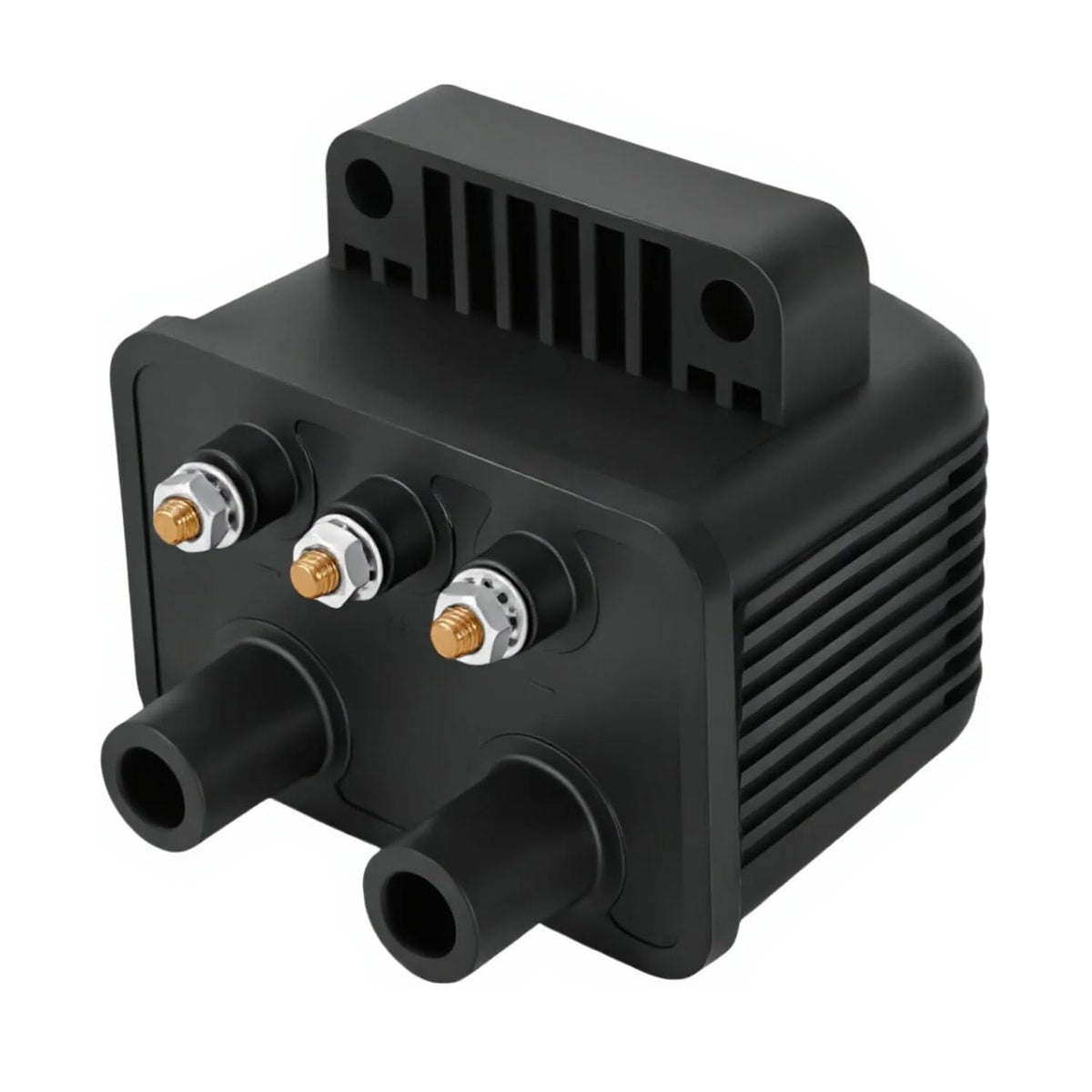 NEWHOW ignition coil front view showing compact oil-filled canister and black finish, reliable replacement
