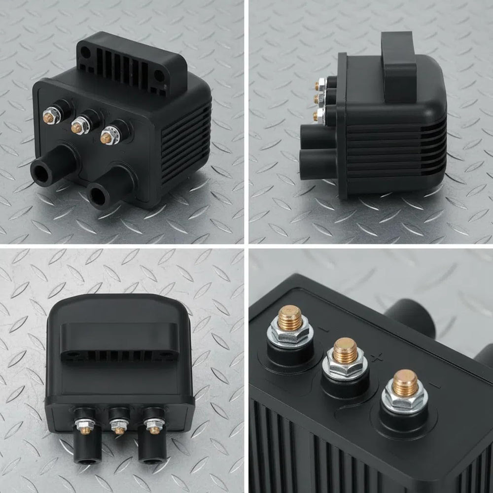 NEWHOW ignition coil next to a ruler size comparison for accurate fit and space planning