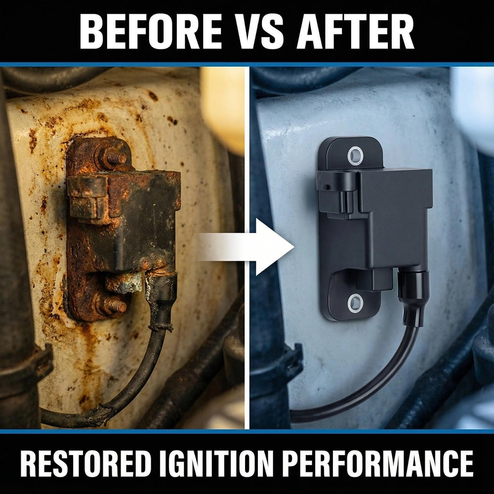 NEWHOW installed CDM on outboard engine demonstrating restored ignition benefit