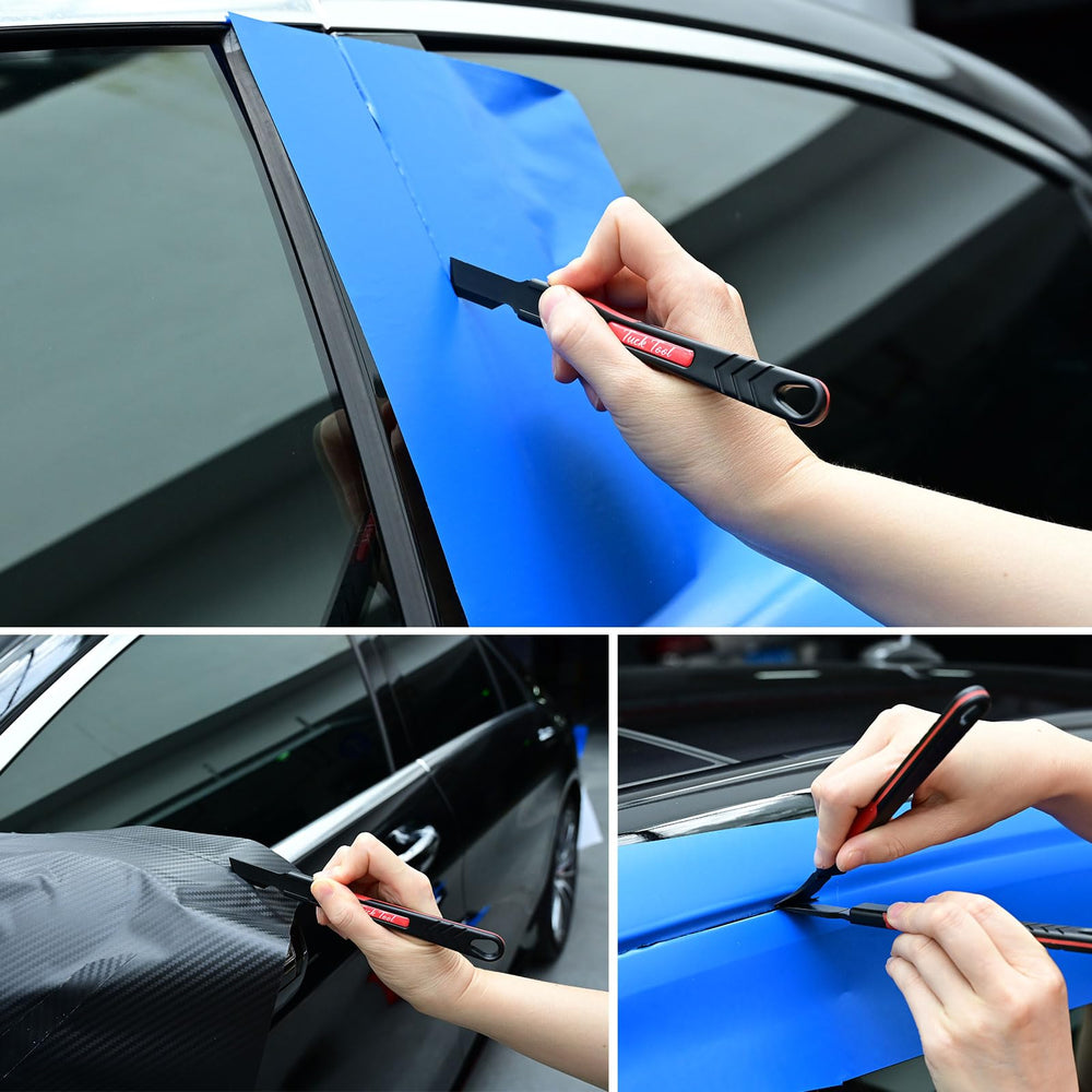 NEWISHTOOL bevel edge used along a car door joint for smooth seam sealing
