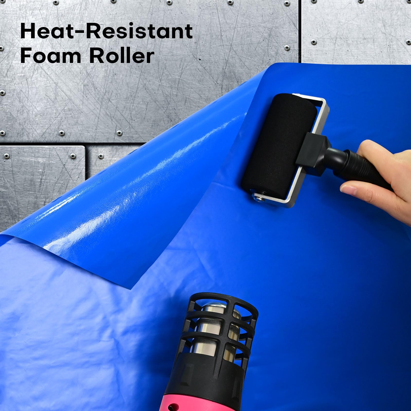 NEWISHTOOL close-up of high-density foam wheel highlighting soft non-scratch finish