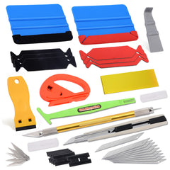NEWISHTOOL front layout of full car wrap kit showing tools for faster installs