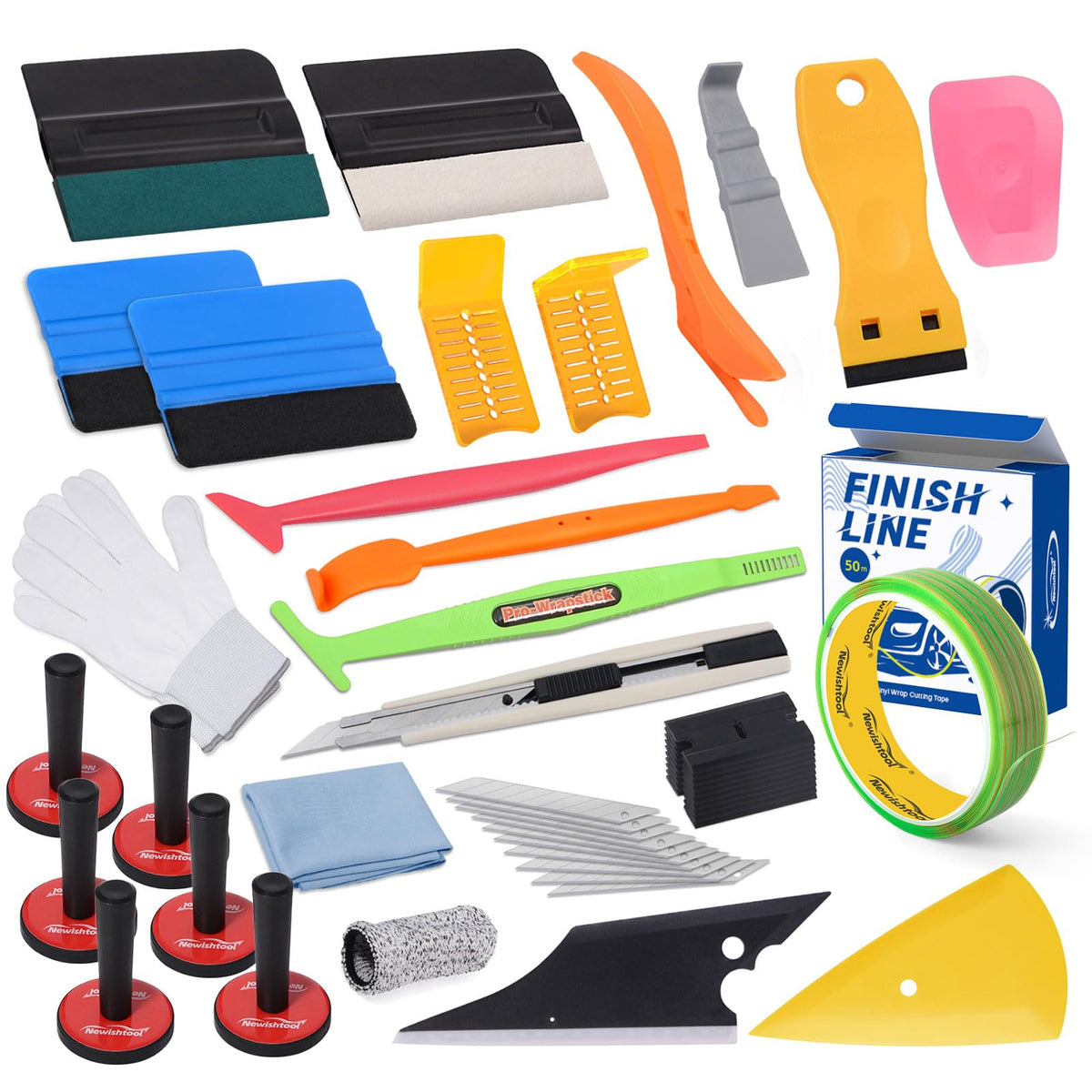 NEWISHTOOL front packaging showing complete applicator kit and benefits