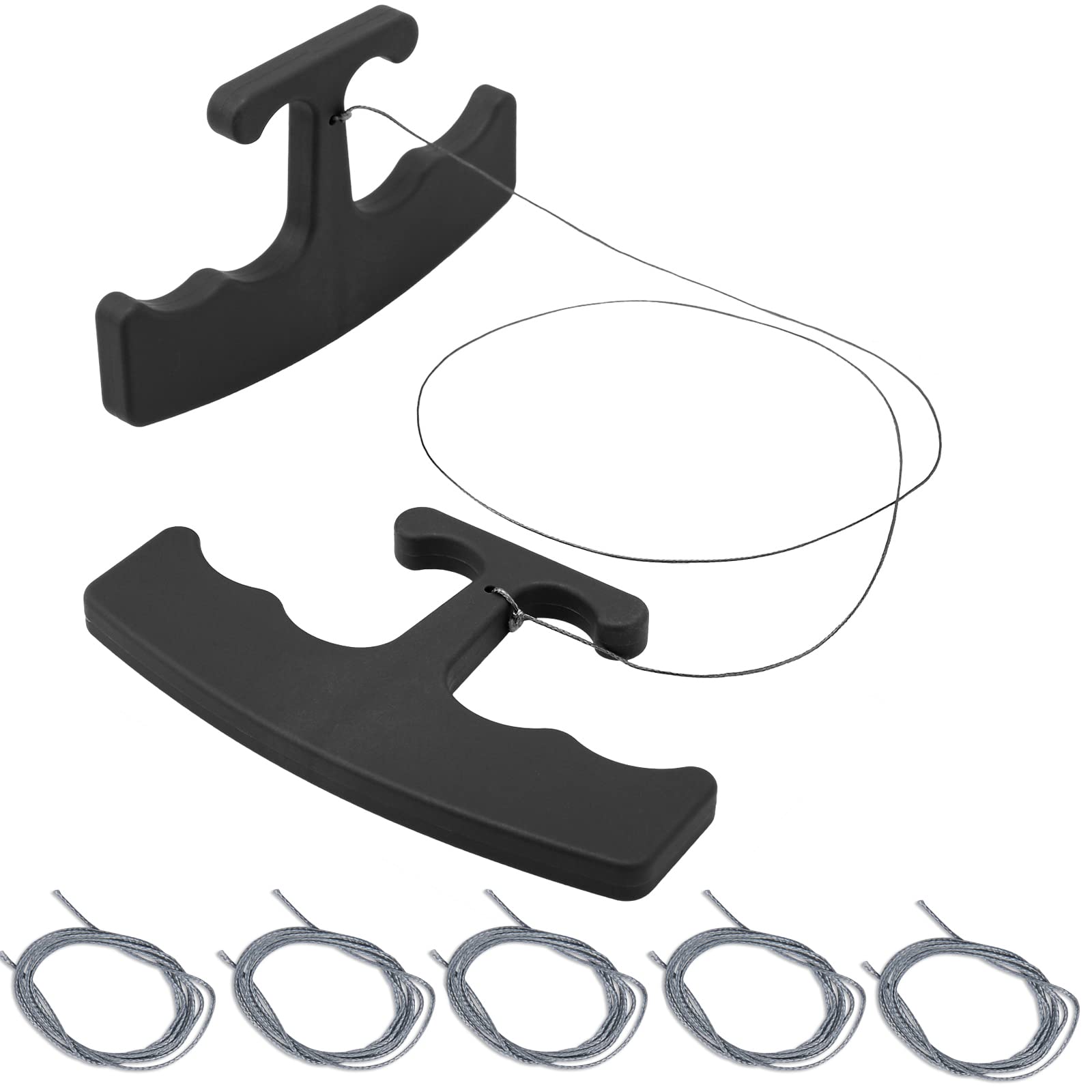 NEWISHTOOL front view of emblem removal kit showing handles and cords for easy prepping
