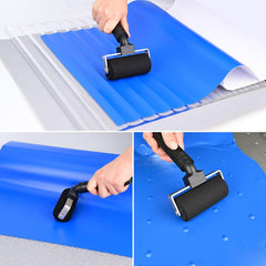NEWISHTOOL roller in use on vehicle wrap for smooth bubble-free application