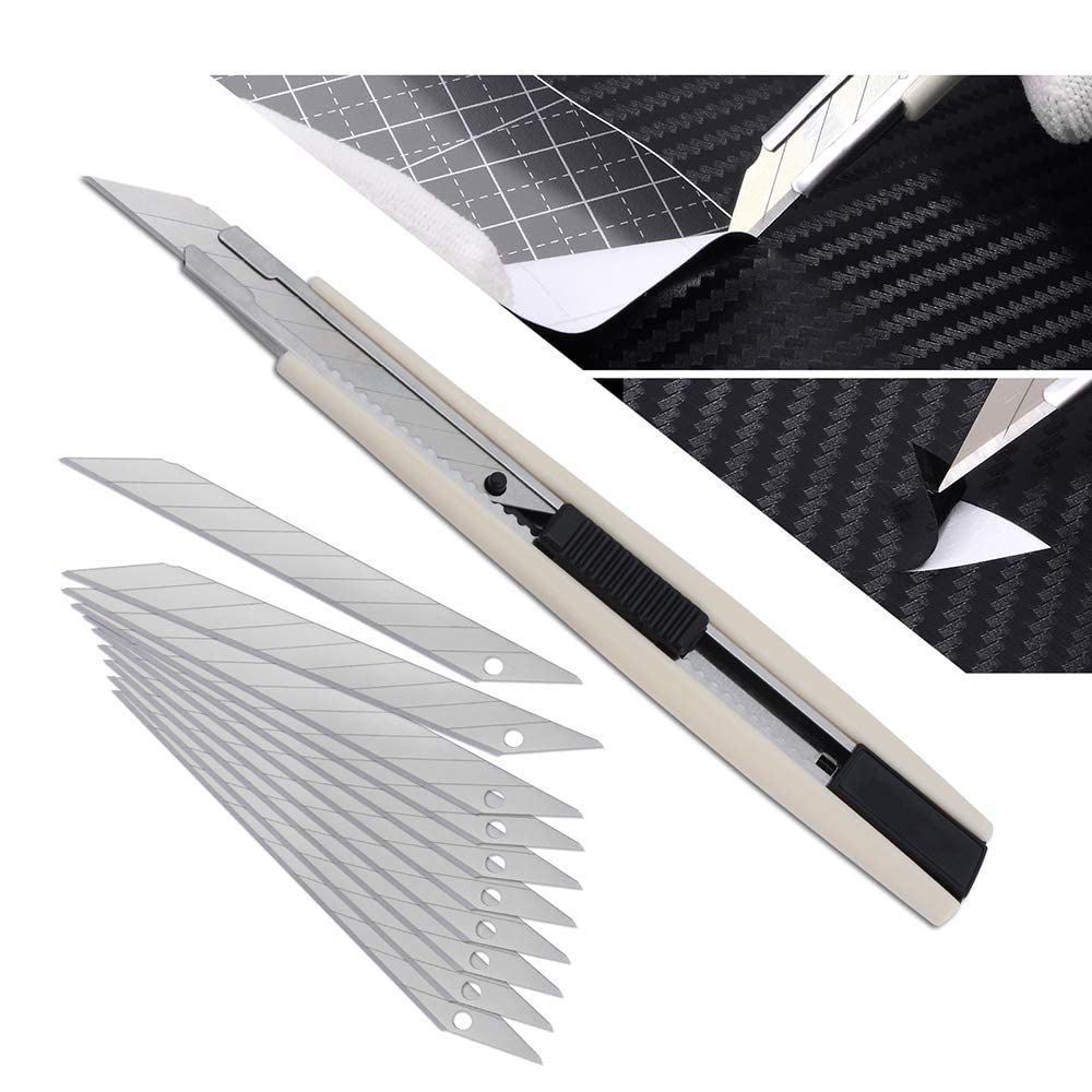 NEWISHTOOL mini corner squeegee tucking vinyl into tight vehicle corners