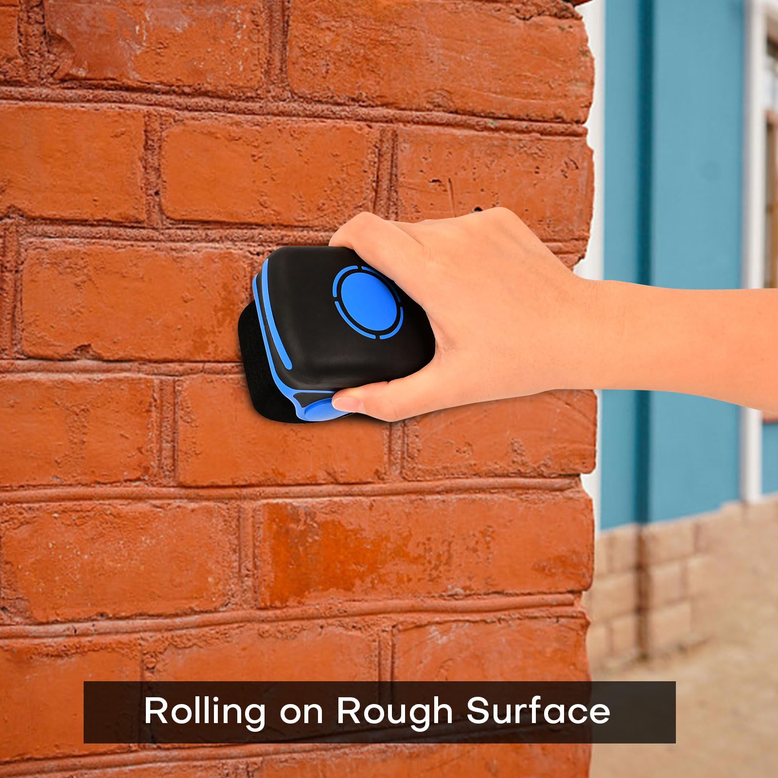 NEWISHTOOL roller conforming vinyl on a textured wall demonstrating versatility and coverage