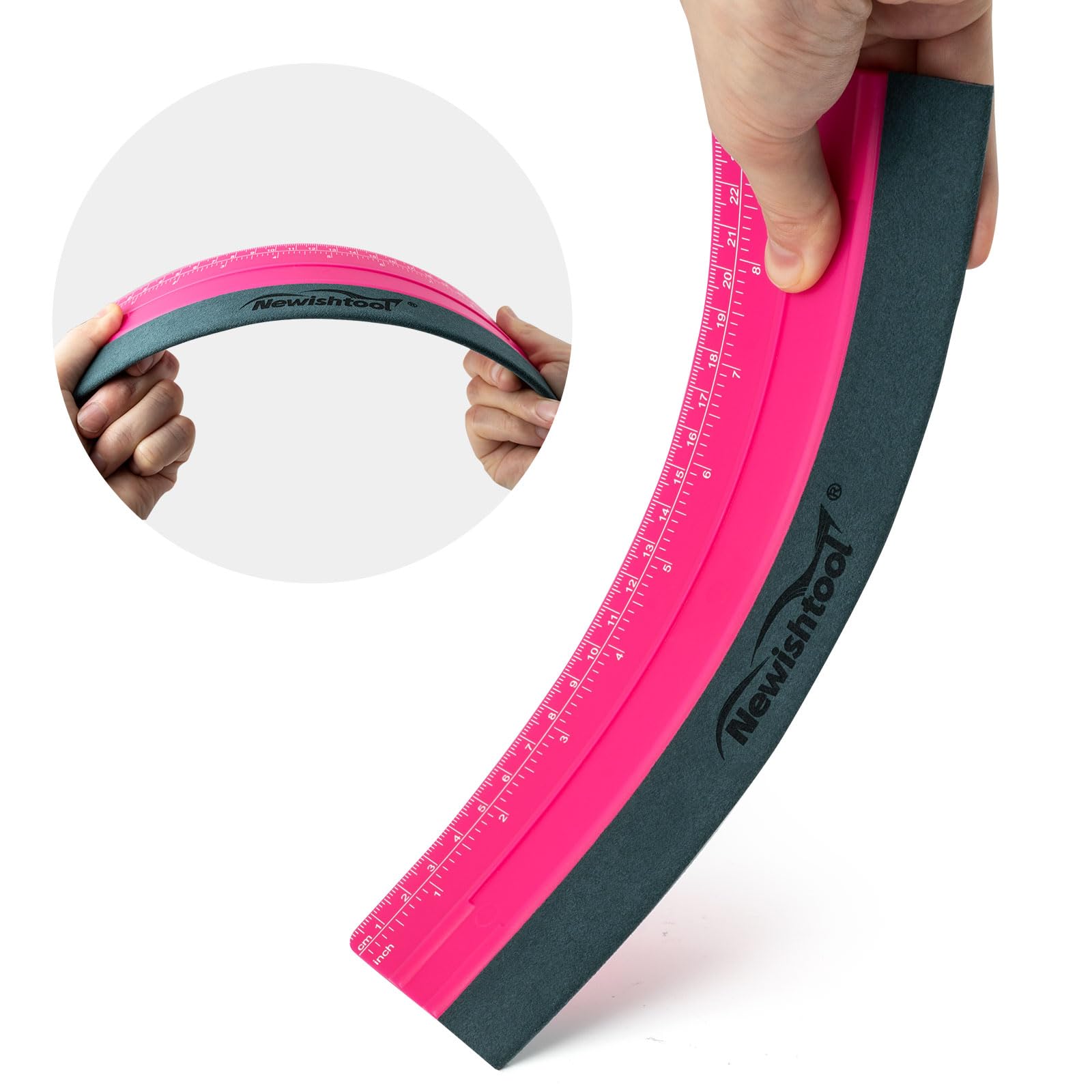 NEWISHTOOL ruler edge showing cm and inch scales for fast measuring