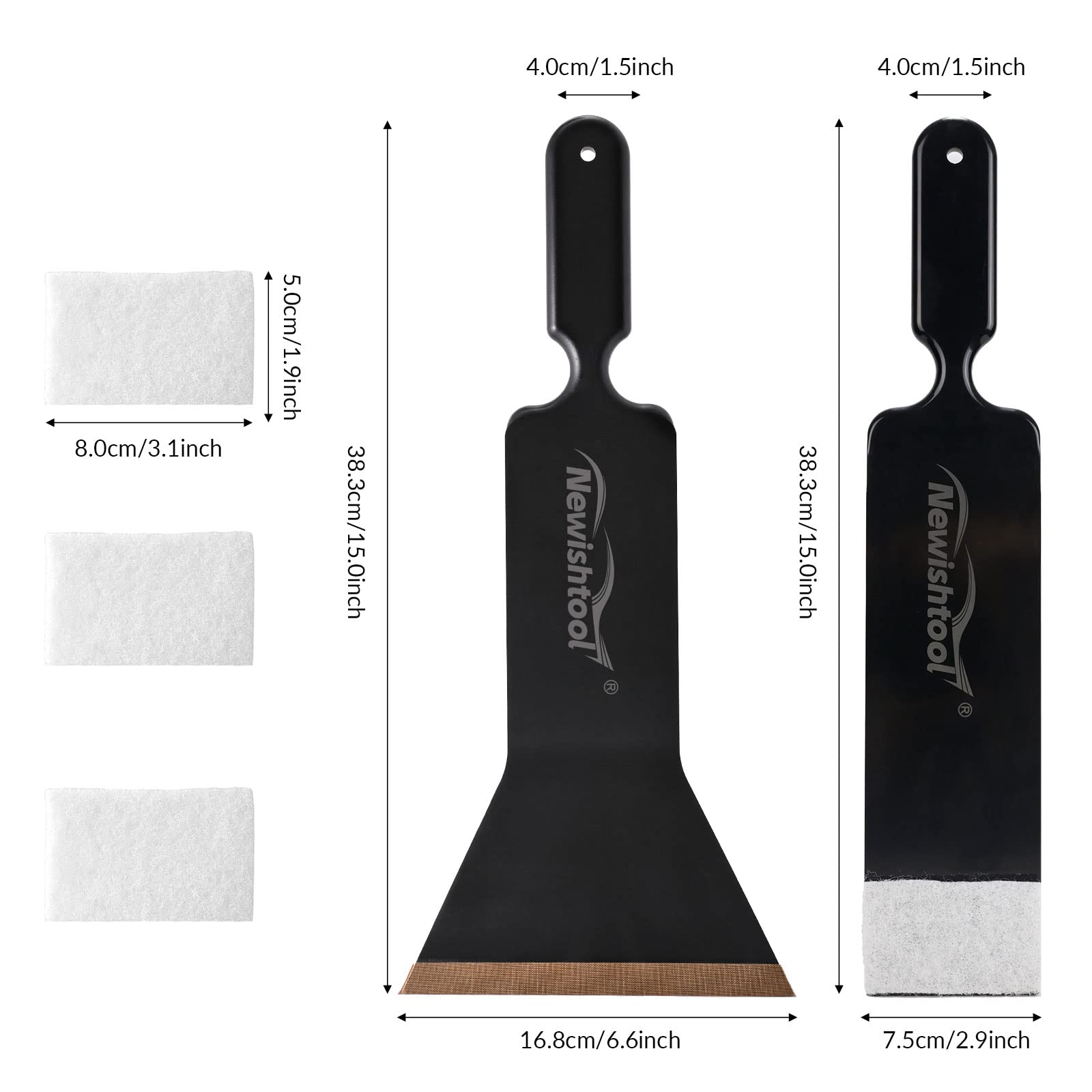NEWISHTOOL tools in use on car window speeding up tint application and cleanup