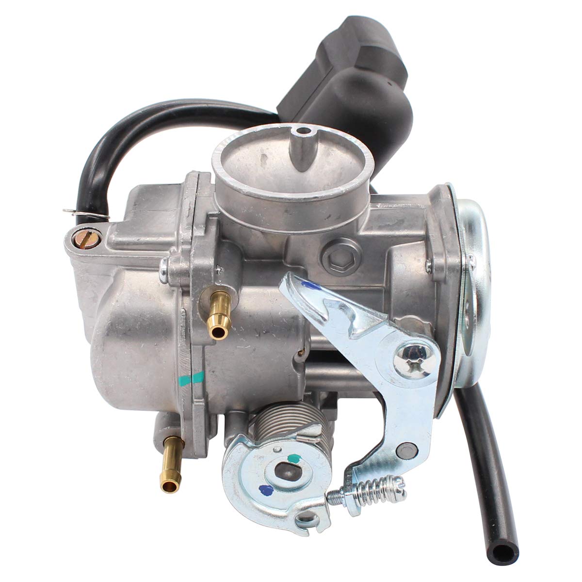 NewYall carburetor assembled with fuel filter demonstrating contamination protection