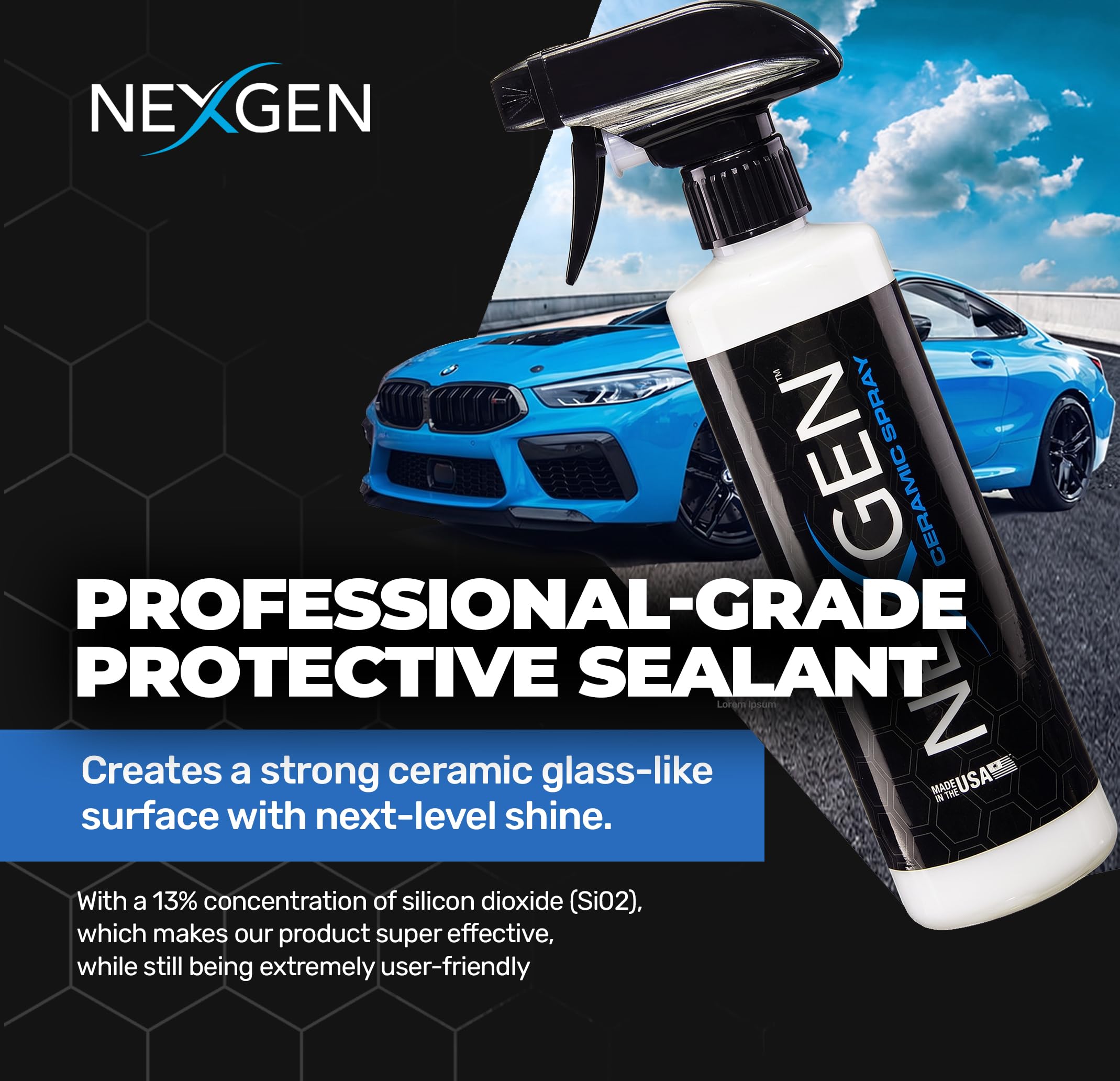 Nexgen application in use on car door for fast DIY protection