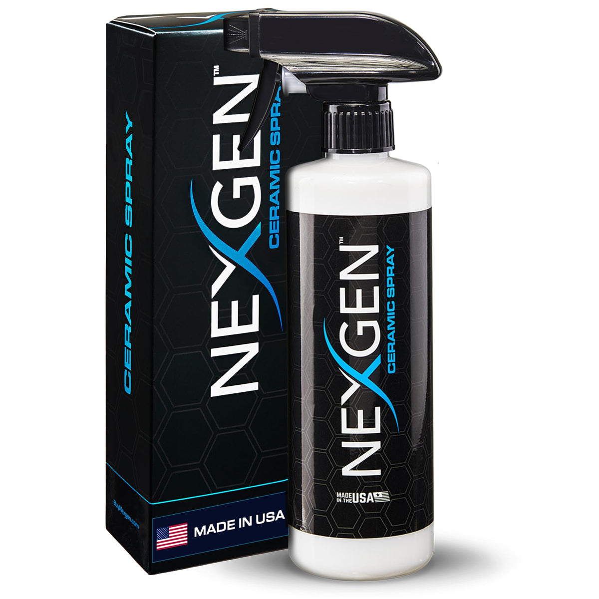 Nexgen front packaging 16oz showing label and bottle benefits