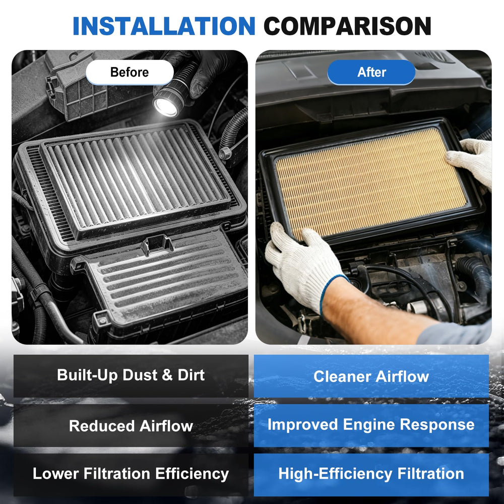 NexKamo cabin filter being accessed behind glovebox for easy replacement