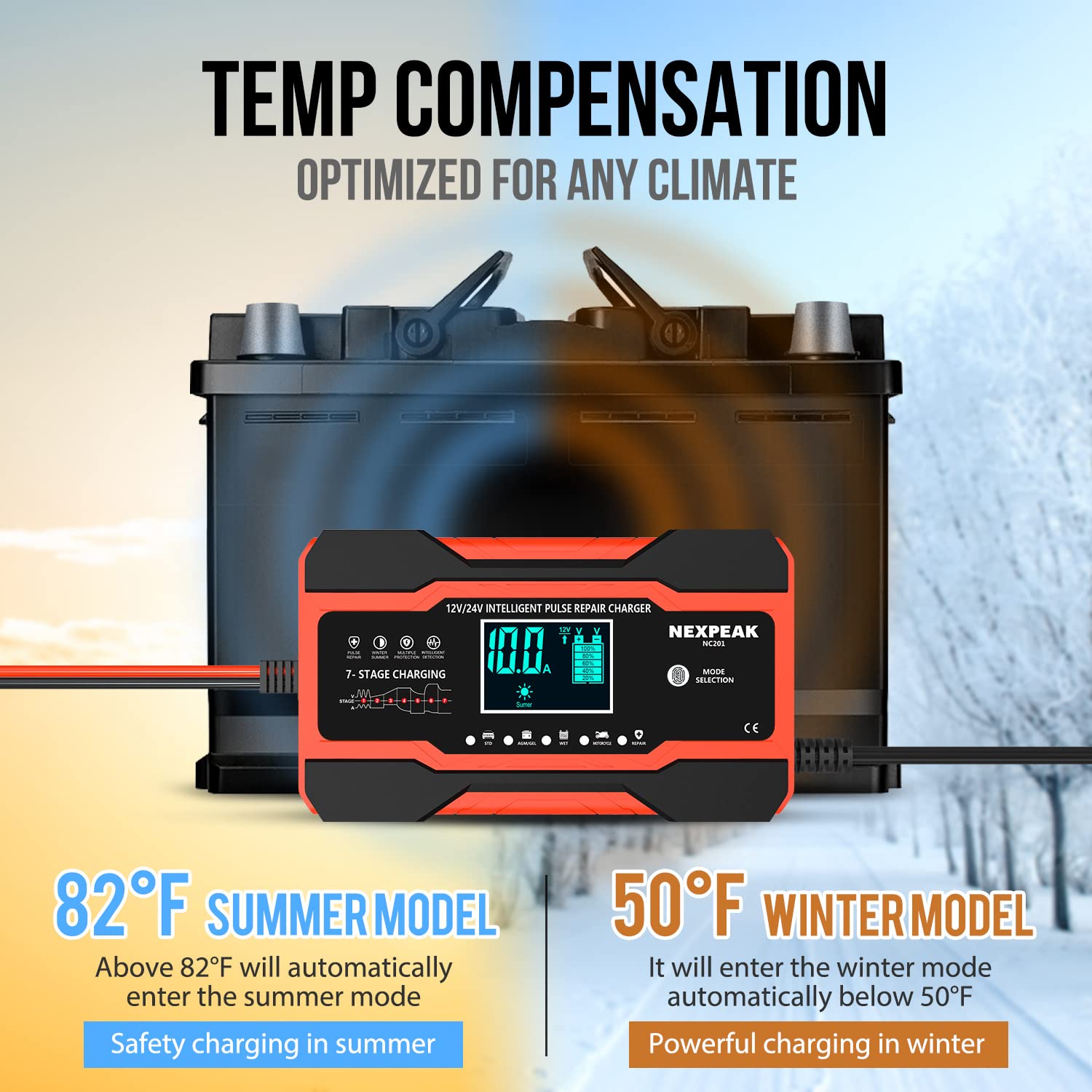NEXPEAK held in hands to show size and portability for garage storage